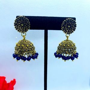 Purple/Blue Rajasthani Jhumki (Earrings)